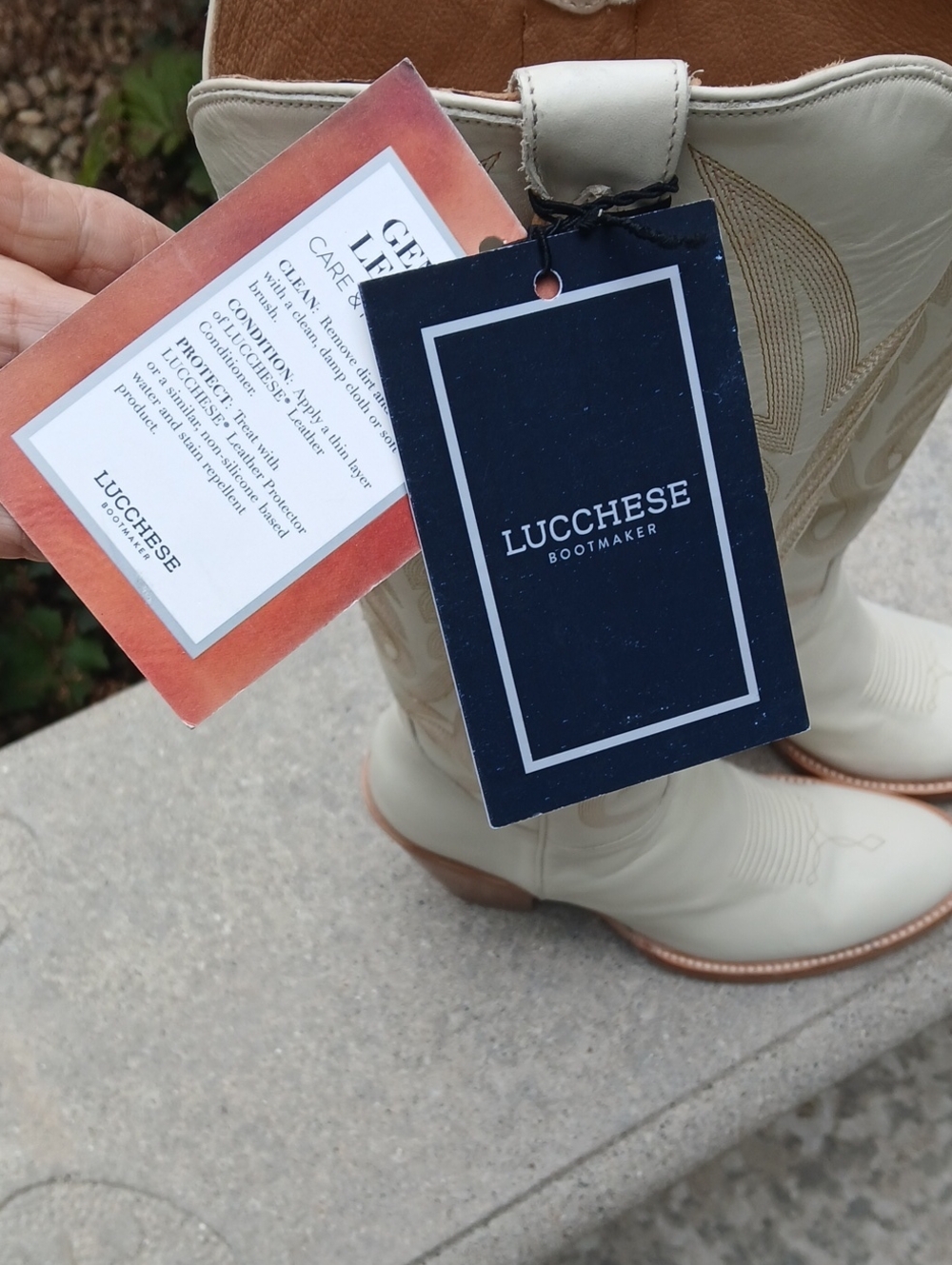 Lucchese Jasmine boots in Cream (Style M5146). Sz 9 - Picture 9 of 14